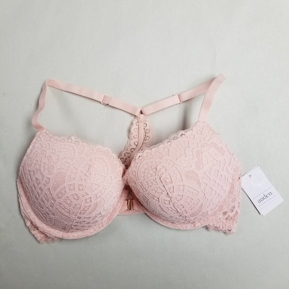 Auden Racerback Front Clasp Push-Up Bra Pink - Picture 1 of 5